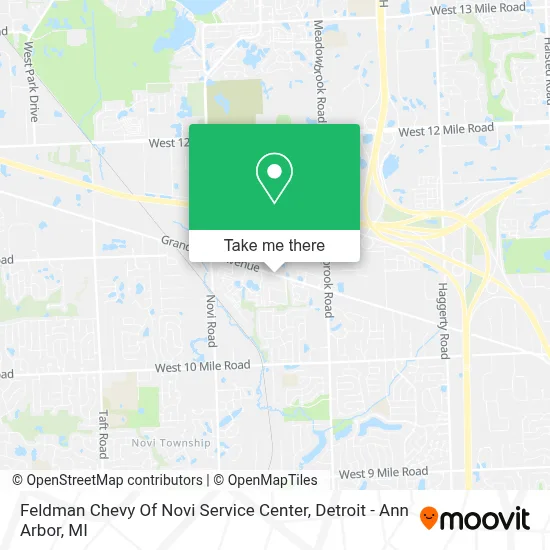 Feldman Chevy Of Novi Service Center map