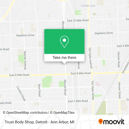 Trust Body Shop map