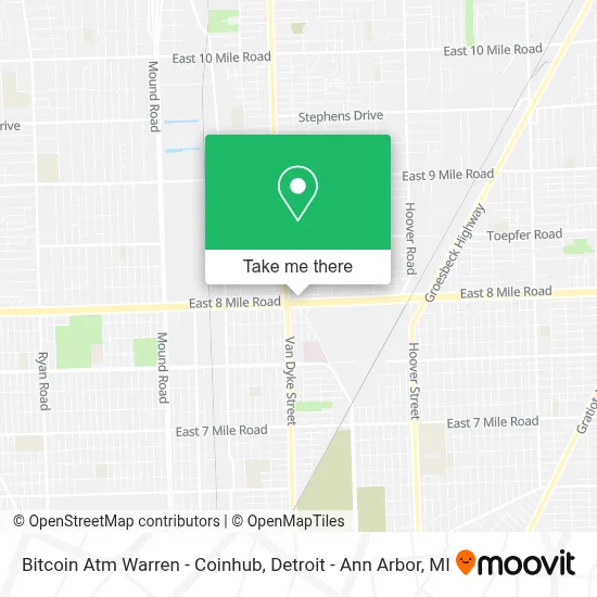 Bitcoin Atm Warren - Coinhub map