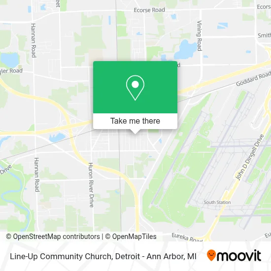Line-Up Community Church map
