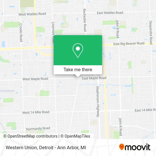 Western Union map