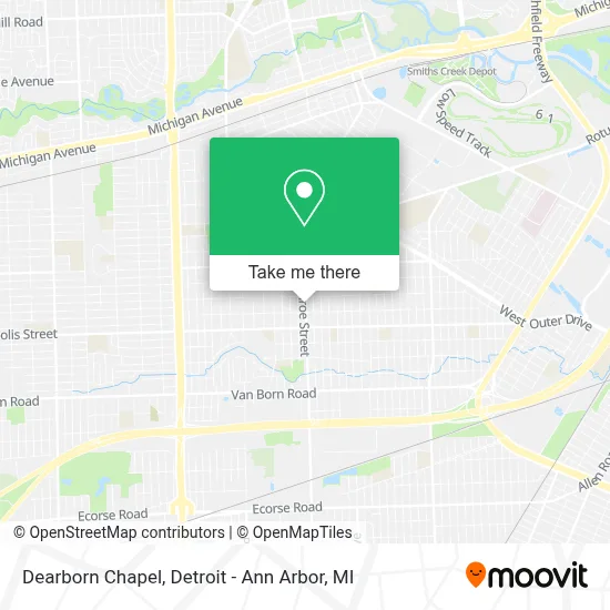 Dearborn Chapel map