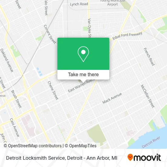 Detroit Locksmith Service map