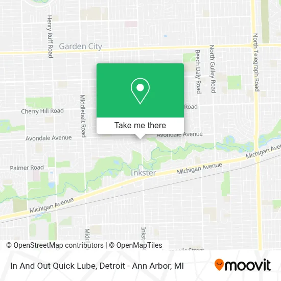 In And Out Quick Lube map