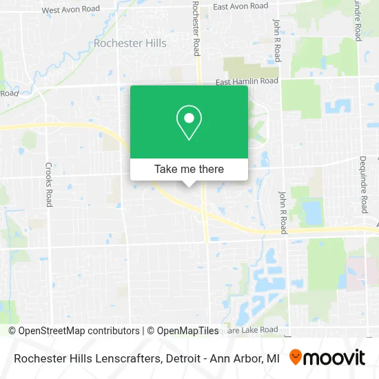 Rochester Hills Lenscrafters map