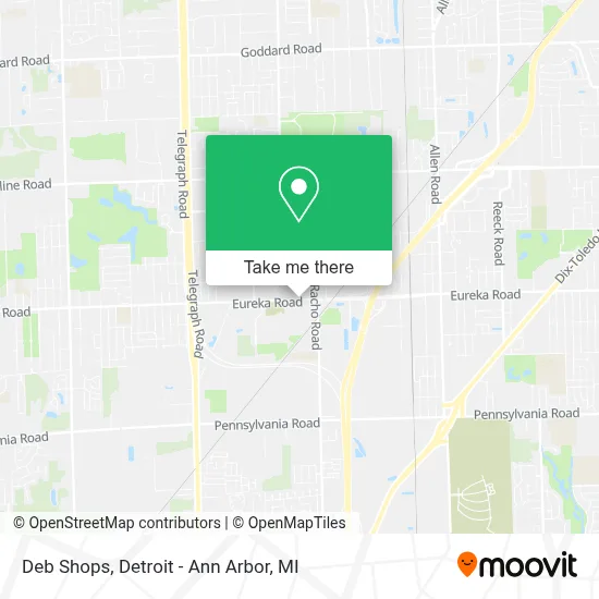 Deb Shops map