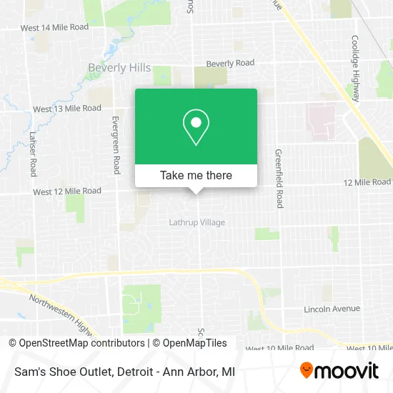 Sam's Shoe Outlet map