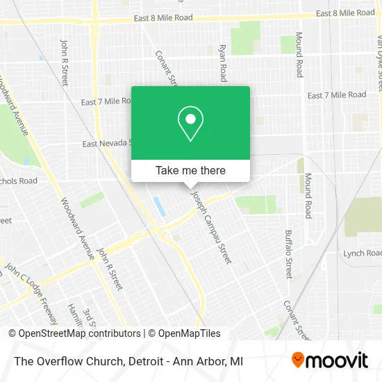 The Overflow Church map