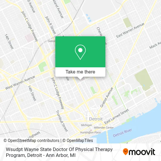 Wsudpt Wayne State Doctor Of Physical Therapy Program map