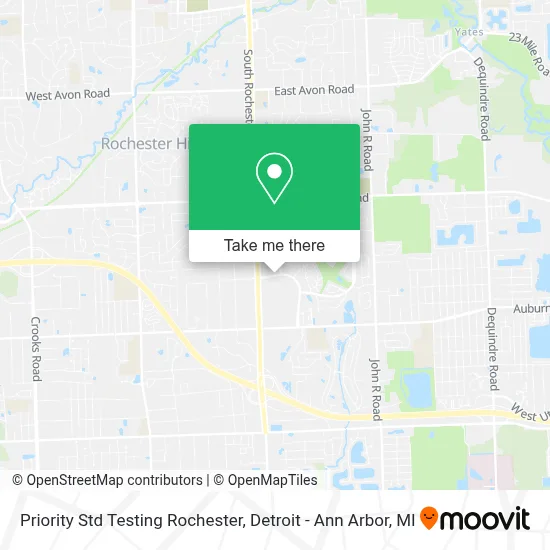 Priority Std Testing Rochester map