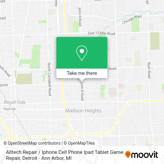 Alltech Repair / Iphone Cell Phone Ipad Tablet Game Repair map