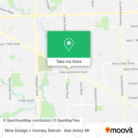 Nine Design + Homes map