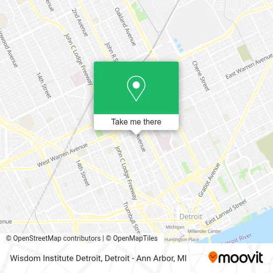 Wisdom Institute Detroit map