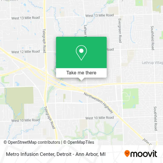 Metro Infusion Center map