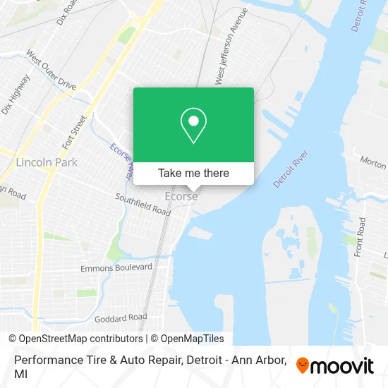 Performance Tire & Auto Repair map