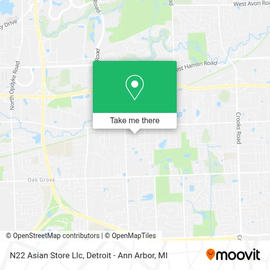 N22 Asian Store Llc map