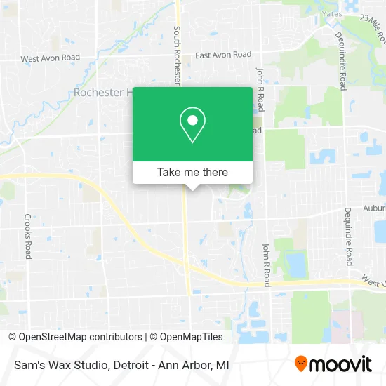 Sam's Wax Studio map