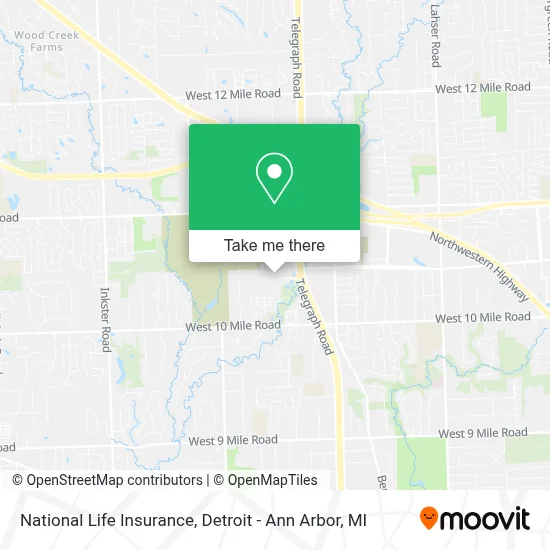 National Life Insurance map