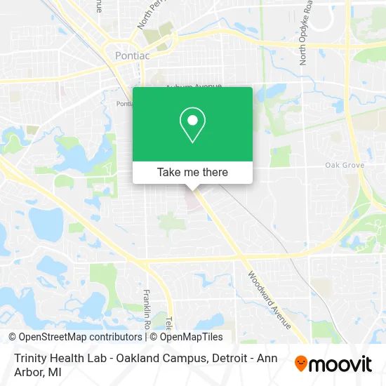 Trinity Health Lab - Oakland Campus map