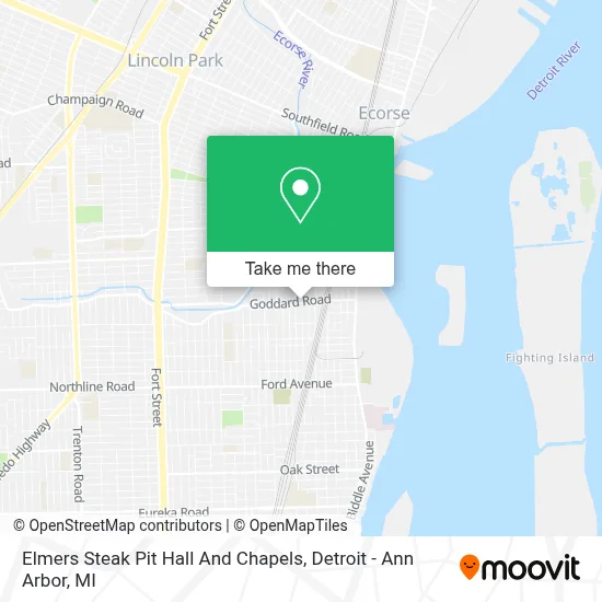 Elmers Steak Pit Hall And Chapels map