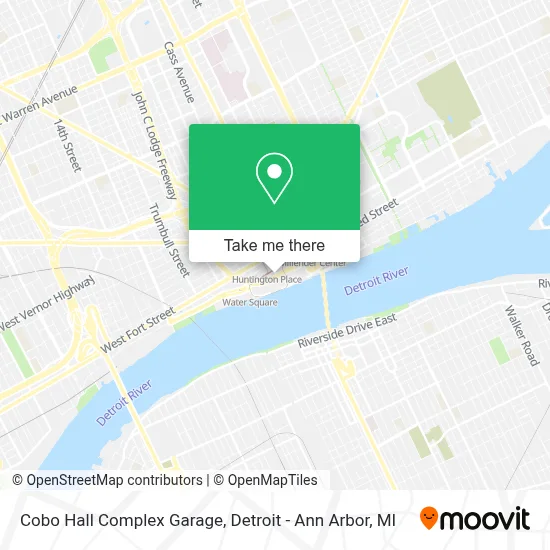 Cobo Hall Complex Garage map