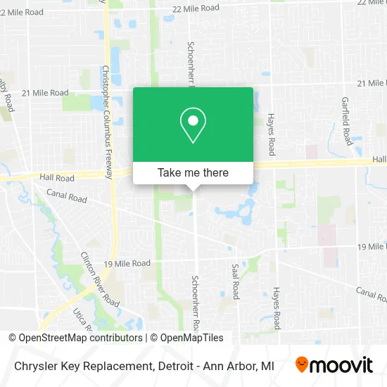 Chrysler Key Replacement map
