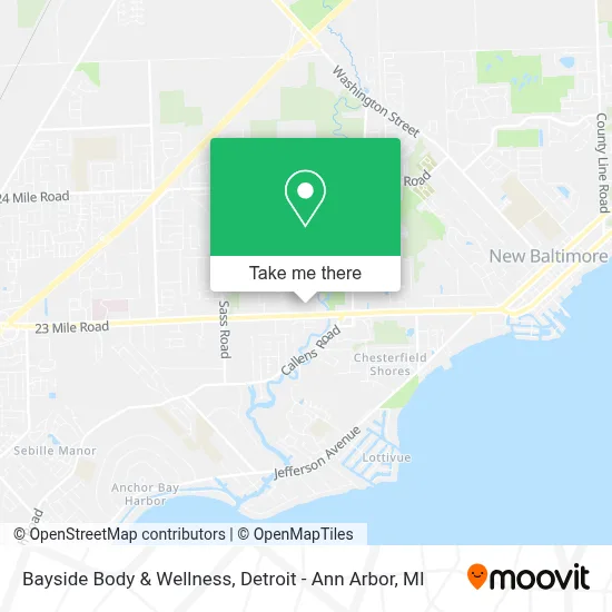 Bayside Body & Wellness map