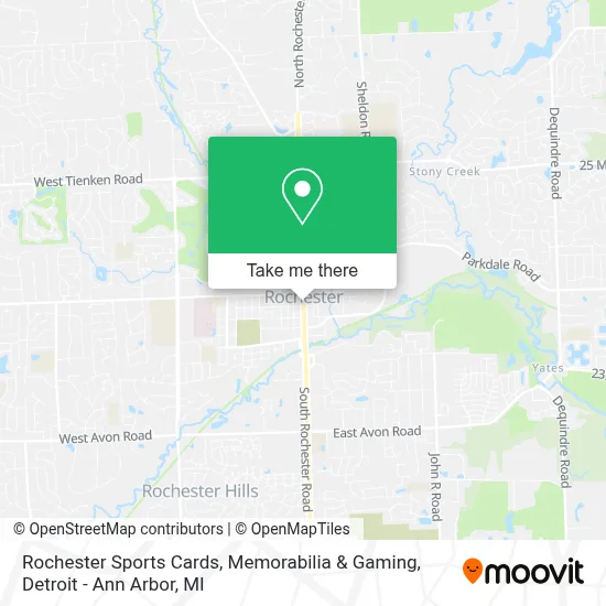 Rochester Sports Cards, Memorabilia & Gaming map
