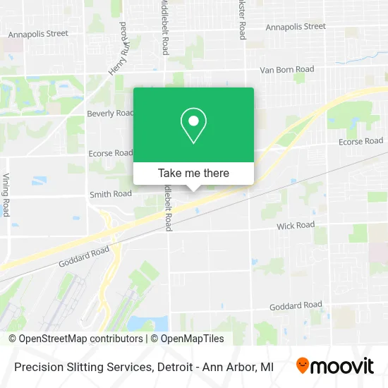 Precision Slitting Services map