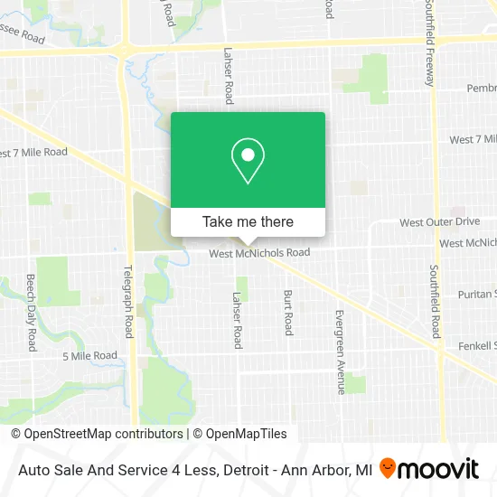 Auto Sale And Service 4 Less map