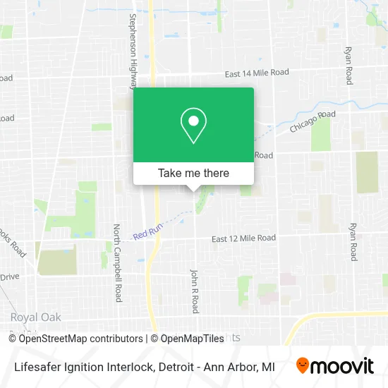 Lifesafer Ignition Interlock map