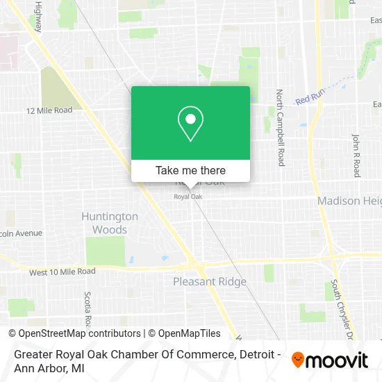 Greater Royal Oak Chamber Of Commerce map