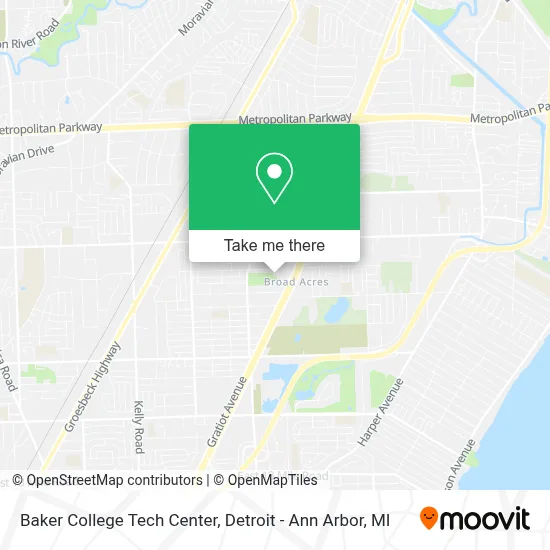 Baker College Tech Center map