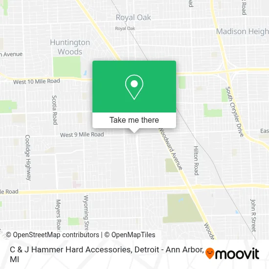 C & J Hammer Hard Accessories map