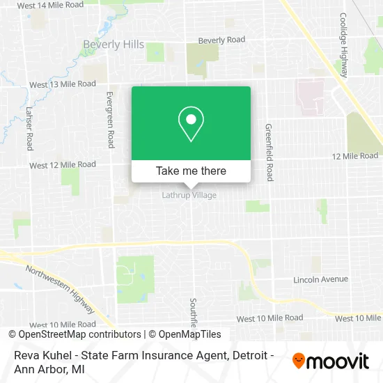 Reva Kuhel - State Farm Insurance Agent map