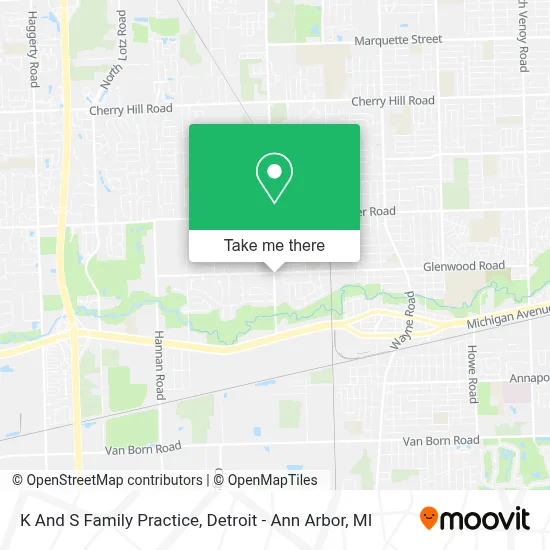 K And S Family Practice map