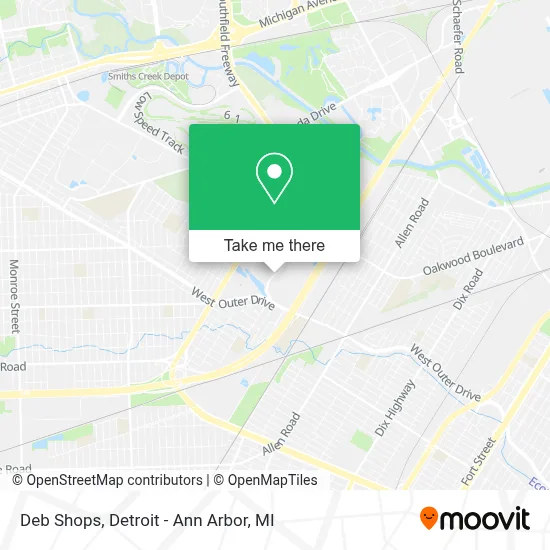 Deb Shops map