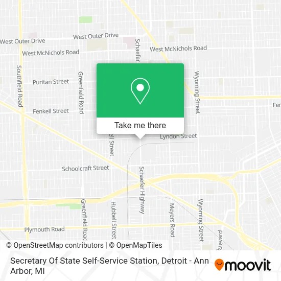 Secretary Of State Self-Service Station map