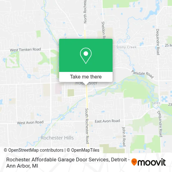 Rochester Affordable Garage Door Services map