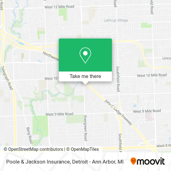 Poole & Jackson Insurance map