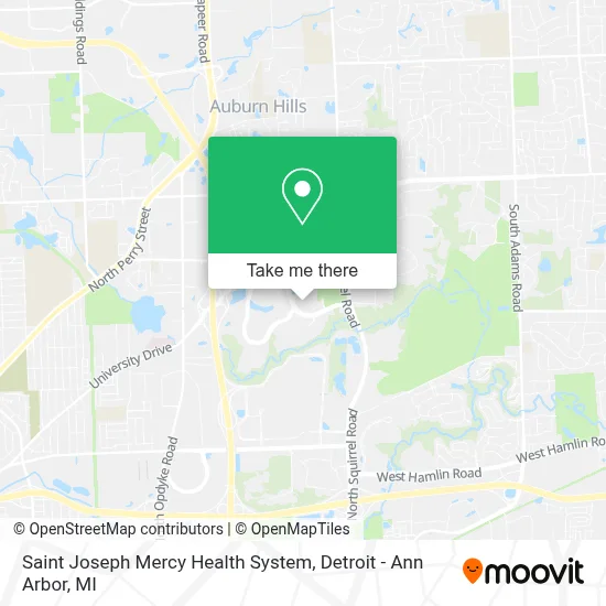 Saint Joseph Mercy Health System map