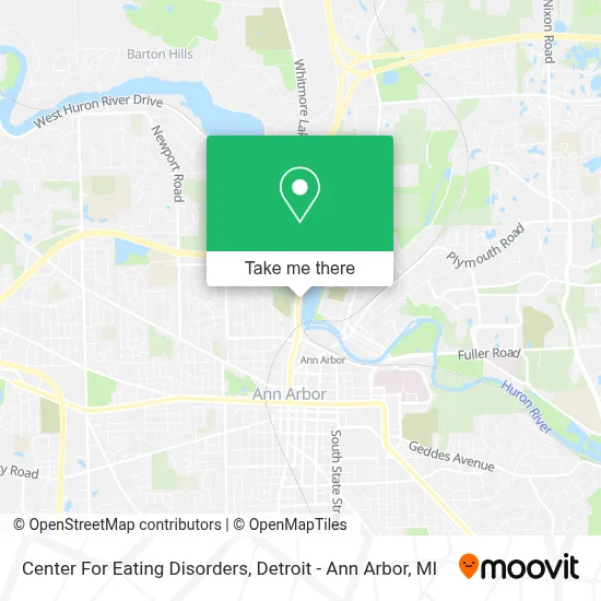 Center For Eating Disorders map