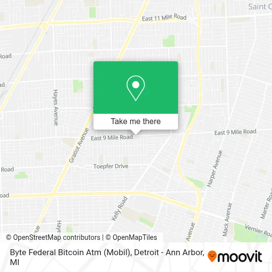 Byte Federal Bitcoin Atm (Mobil) map
