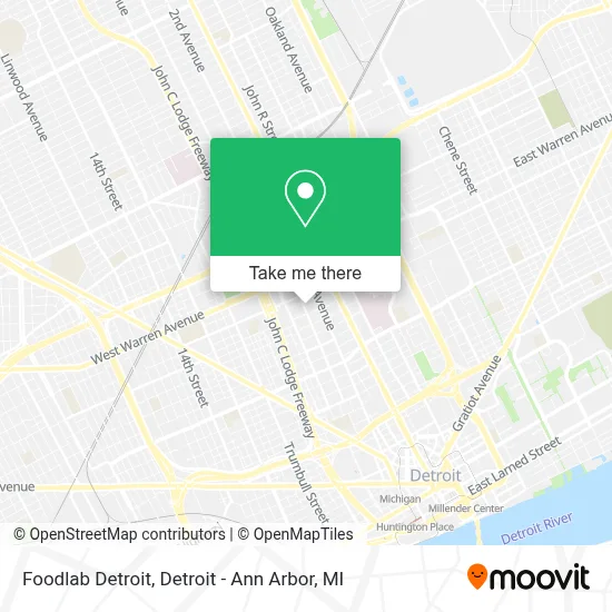 Foodlab Detroit map