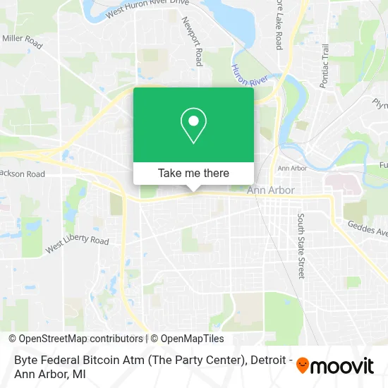Byte Federal Bitcoin Atm (The Party Center) map