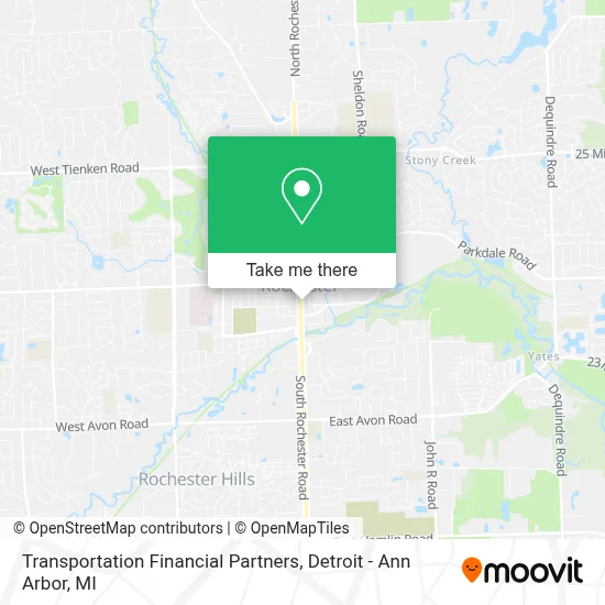 Transportation Financial Partners map