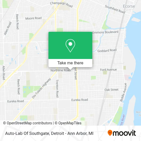 Auto-Lab Of Southgate map