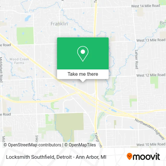 Locksmith Southfield map