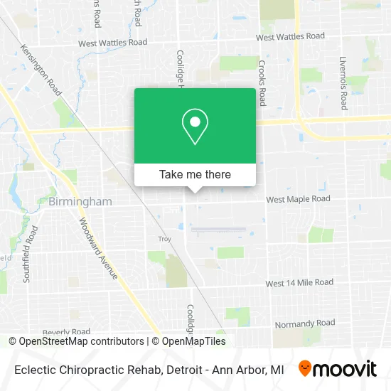 Eclectic Chiropractic Rehab map
