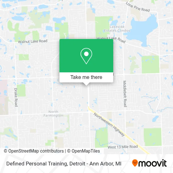 Defined Personal Training map